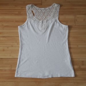 LACE DETAIL ROUNDNECK TANK TOP